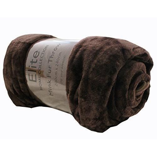 EHC Couverture//plaid Fausse fourrure Camel Taille XL 200/ x/ 240/ cm