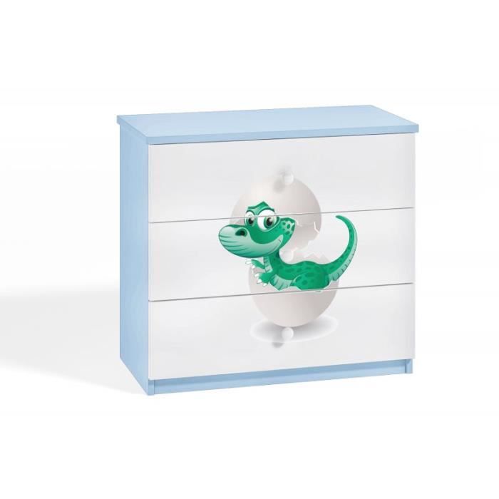 Commode bleue Babydreams - Kocot Kids - Petit dinosaure - Enfant - Bois Commode bleue Babydreams - Kocot Kids - Petit dinosaure - Enfant - Bois
