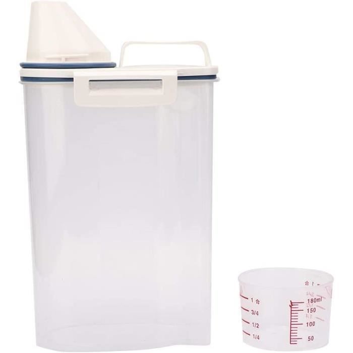 Récipient De Stockage Nourriture Chien Chat 10 L - Hermétique, Empilable, Avec Couvercle étanche - Pour Croquettes, Friandises, Céréales