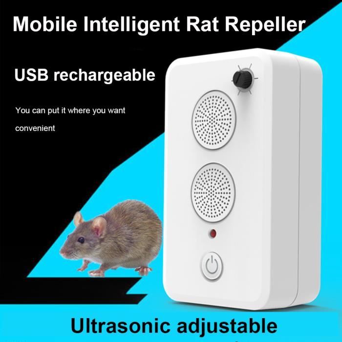 Pack de 4 Appareil Ultrason Souris - et Rats Barrage aux Insectes Repulsif  à Tue Mouche Electrique Anti Puissant ultrasons rongeurs