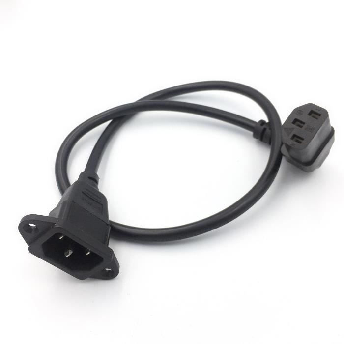 Multiprise,Rallonge IEC320 C14 à C13, C14 avec trous de vis et C13 ...