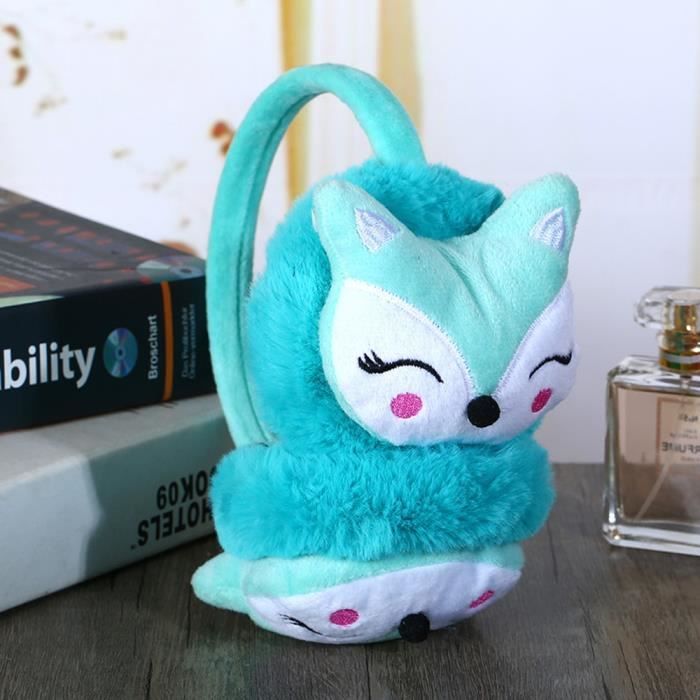 Cache-oreilles Enfant Renard 3D - Peluche Douce - Hiver, Ski, Vélo - Cadeau Noël - 12