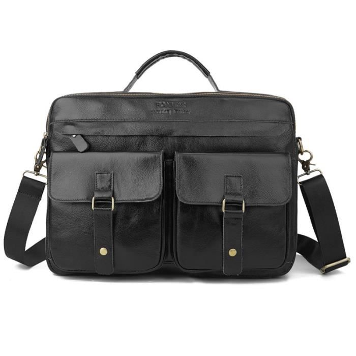 Sac main FONMOR sac main Vintage en cuir v ritable pour hommes
