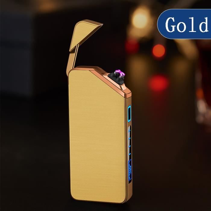 Briquet Électronique USB Rechargeable - Double Arc Électrique Sans Flamme - Cadeau Homme Original