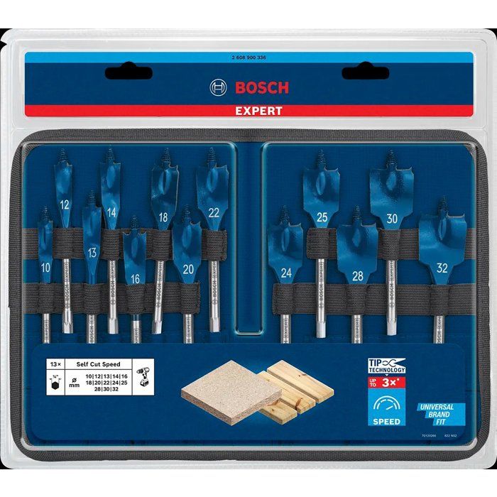 Coffret de 13 mèches plates BOSCH PROFESSIONAL Self Cut Speed EXP. 10 32mm