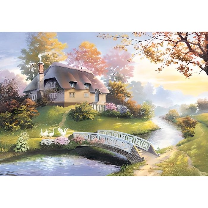 Puzzle 1500 pièces - Cottage - CASTORLAND - Paysage et nature - Adulte - A partir de 13 ans