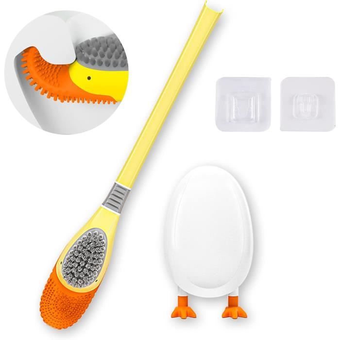 TIMESETL Recharge Brosse WC Jetable 24 Unités - Têtes Éponge Avec Nettoyant, Nettoyage 360°