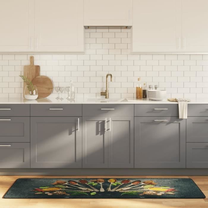 Tapis De Cuisine Antidérapant 60x180 Cm - Velours Cristal, Lavable, Absorbant, Pour Couloir, Bureau