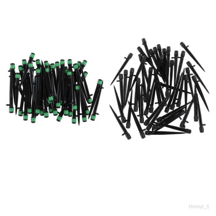 100 Goutteurs Irrigation Réglables DIY - Système Goutte à Goutte Jardin - Débit 0-70L/H - Pour Serre Et Extérieur