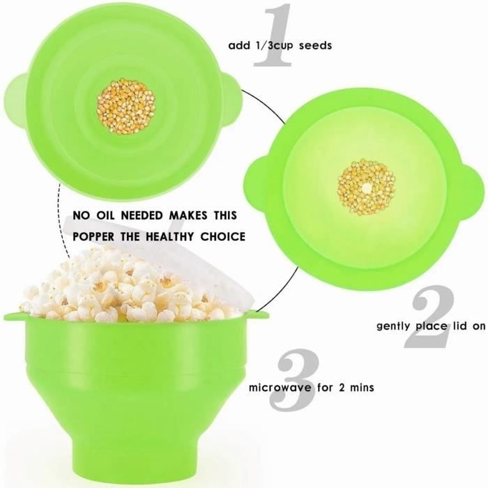 SAL Popcorn Popcorn Microondes Popcorn en Silicone pour Microondes