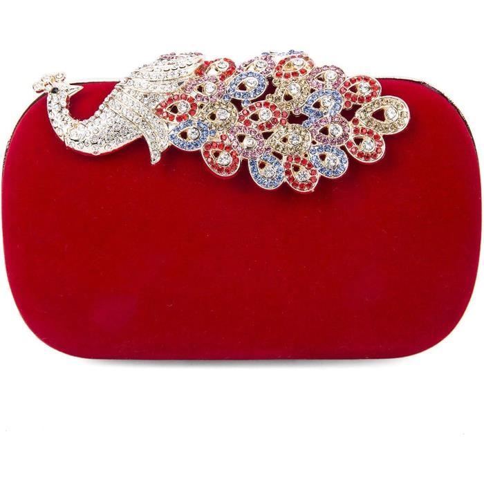 Pochette Strass Femme Pochette De Soirée Strass Avec Chaîne - JURLEA - Sac à Main Cristal Pour Femme - Mariage, Soirée Sac Pour Mariage Femme