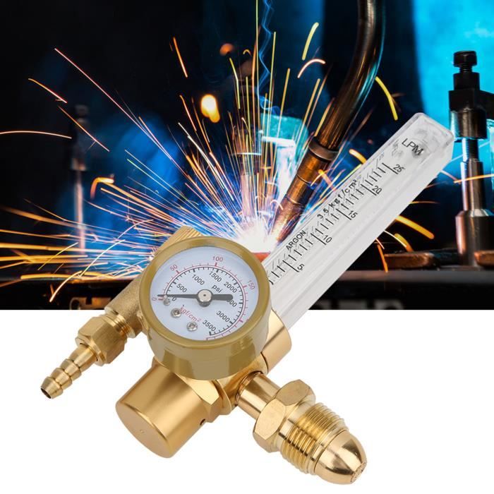 Régulateur Argon FlameTech - Débit 8-45 SCFH - CGA 580 - Pour Soudage MIG/TIG