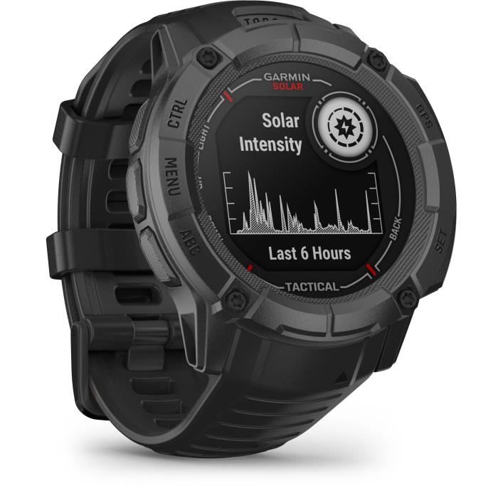 Garmin Instinct 2X Solar – Tactical Edition Montre GPS Robuste et connectée – Boîtier 50 mm