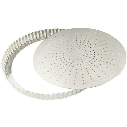 Gobel Tourtière cannelée - TELLIER - Fond perforé amovible - En fer blanc - Ø26 cm