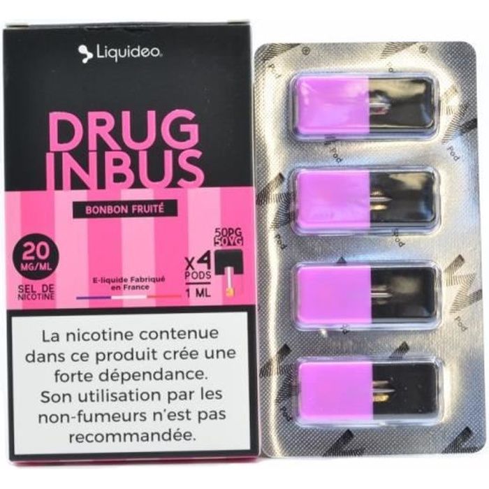 WPOD DRUGINBUS (4 Pods de 1ml - Compatible JUUL) 20mg Liquideo ...