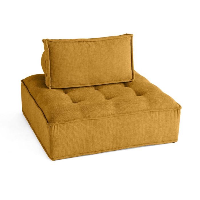 Marisol - module dassise - velours texturé - Jaune Marisol - module dassise - velours texturé - Jaune