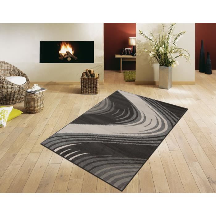  Tapis  PARIS salon  ANTHRACITE  ET GRIS TAUPE 120X160 CM 