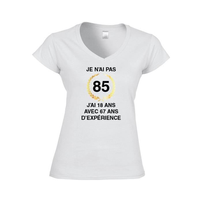 T Shirt Femme Col V Anniversaire Experience 85 Ans Bleu Xl Bleu Achat Vente T Shirt Cdiscount T Shirt Femme Col V Anniversaire Experience 85 Ans Bleu Xl Bleu Achat Vente T Shirt Cdiscount