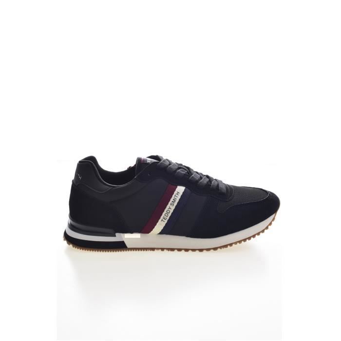 Teddy smith Baskets à logo cousu - Teddy Smith - Sneakers - Noir - Homme - Lacets