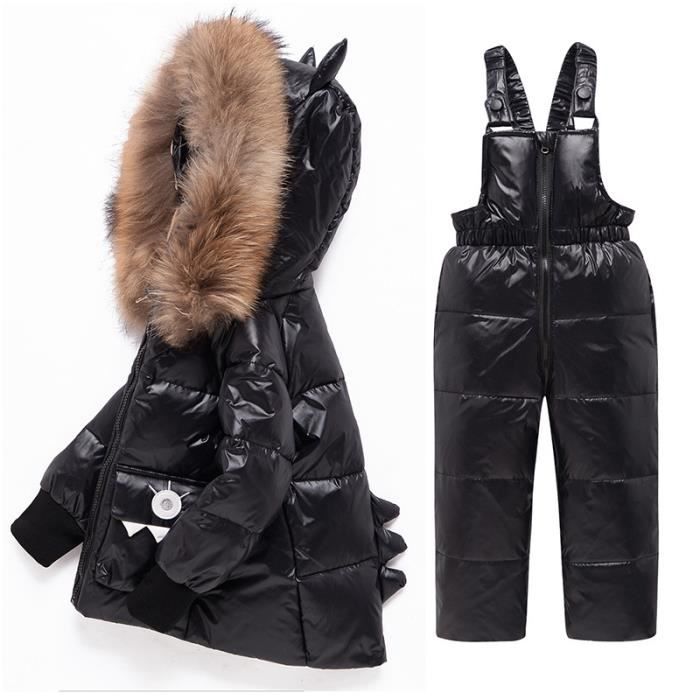 Doudoune Enfant Bebe Ensemble Duvet De Canard Blanc Style Mi Longue Le Chapeau N Est Pas Amovible Capuche Fausse Fourrure Doudoune Noir Cdiscount Pret A Porter