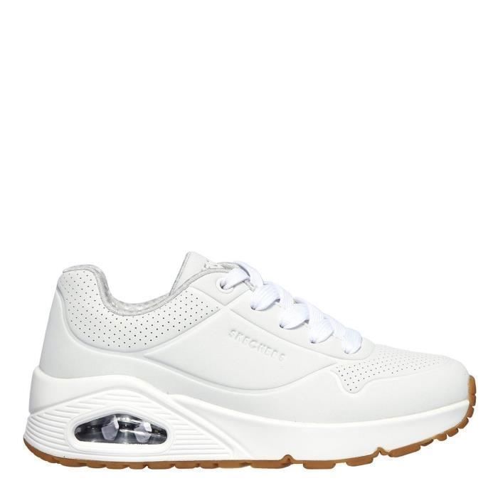 Skechers Baskets de ville enfants - SKECHERS - UNO Stand On Air - Blanc - Lacets - Semelle Air‑Cooled