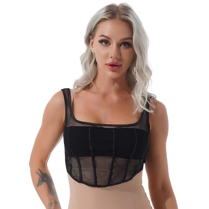Gilet noir sales transparent femme