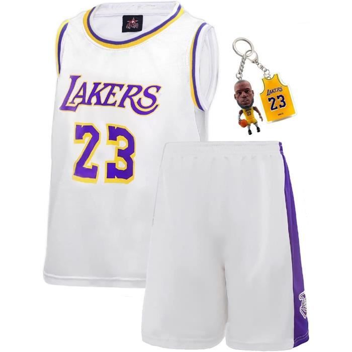 Maillot de Basketball pour Enfants, No.23 Lakers Jersey Ensemble