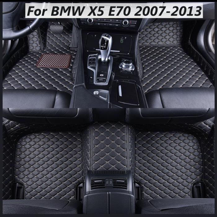Cobear Tapis de Sol de Voiture sur Mesure en Cuir pour B M W X6 E71 2008-2014 Pleine Protection Nettoyage Interieur Voiture Beige 1 Set