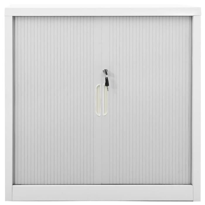 BEST MEUBLE MODE Armoire à portes coulissantes Gris 90x40x90 cm Acier(3364302)
