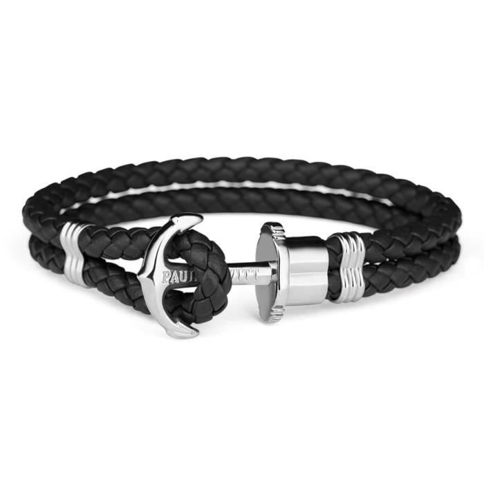 Bracelet - PAUL HEWITT - PH-L-S-B-L - Noir - Acier inoxydable - Argent Bracelet - PAUL HEWITT - PH-L-S-B-L - Noir - Acier inoxydable - Argent