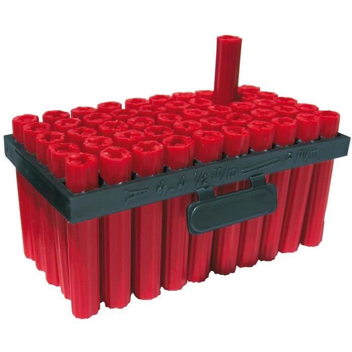 Cheville - lot de 50 - rouge - 6x35 mm