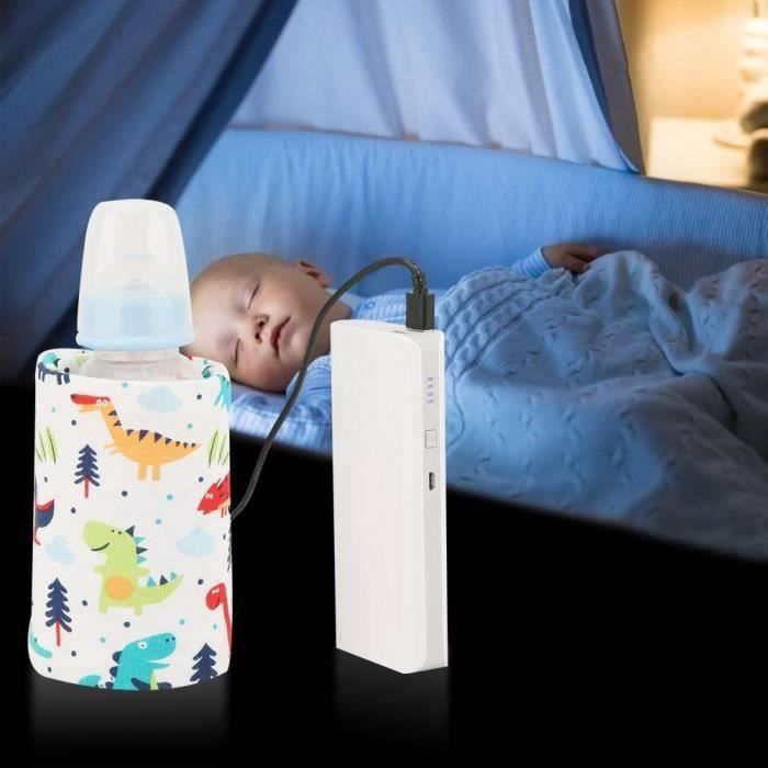 Cozytots Chauffe Biberon Nomade Sans Fil Voiture Voyage Chauffe-biberons Portable USB Bottle Warmer Chauffe Biberon Lait Maternel Sur Batterie Réchauffe Lait Et Eau Température Réglable 37 à 55°C