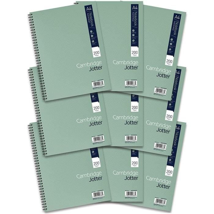 Cahiers à Spirales Oxford - Lot De 3 A5 - 200 Pages Lignées Avec Marges - Papier De Qualité - Couleurs Assorties