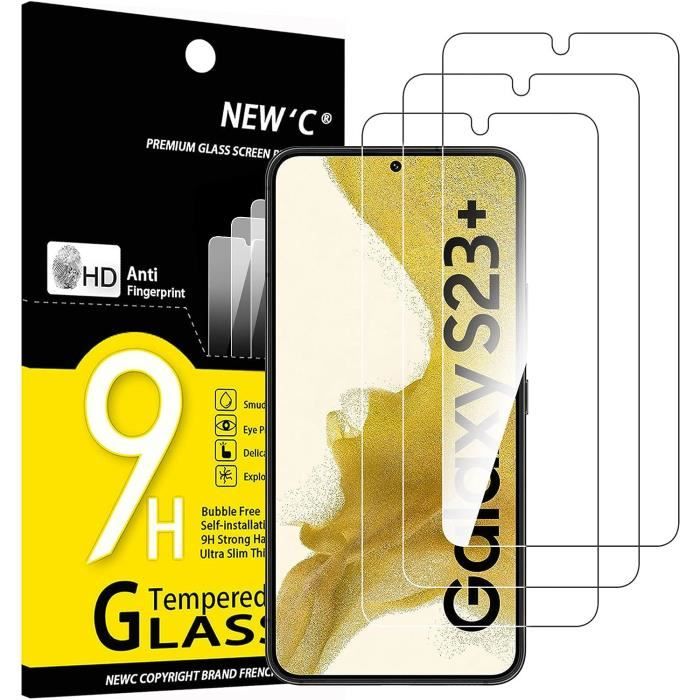 Lot de 3, Protections d'écran en verre trempé pour Samsung Galaxy S23 Ultra  déverrouillage par empreinte digitale,Protection contre les rayures et les  chocs, Full HD Clear & Smooth Touch : : CD