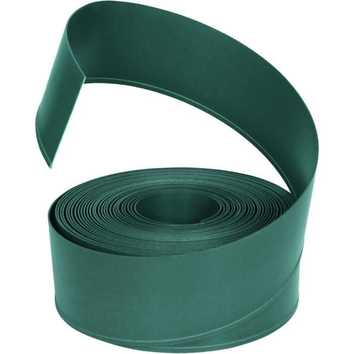 Bordure De Pelouse 40m - Aspect Rotin, Plastique Anthracite - 40 Éléments De 1m Avec Piquets