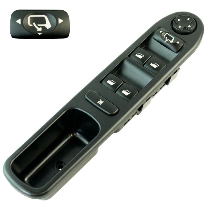 Commande lève vitre pour Peugeot 207 et 207+ (2006-2014) avant gauche (côté conducteur) (5 portes) 6554QG