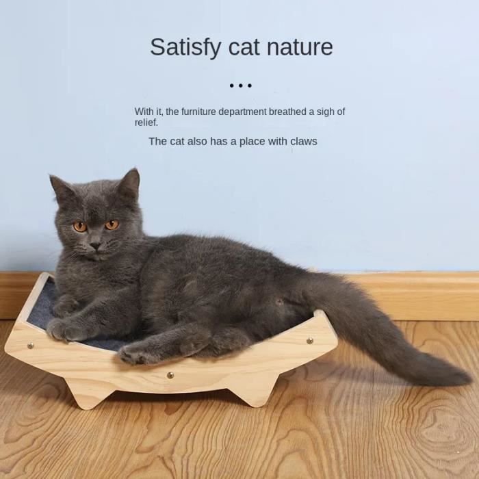 Comparer les prix de Griffoir pour chat 2 en 1 - SUPFINE - Design unique - Bois massif, sisal et polyester - Gris