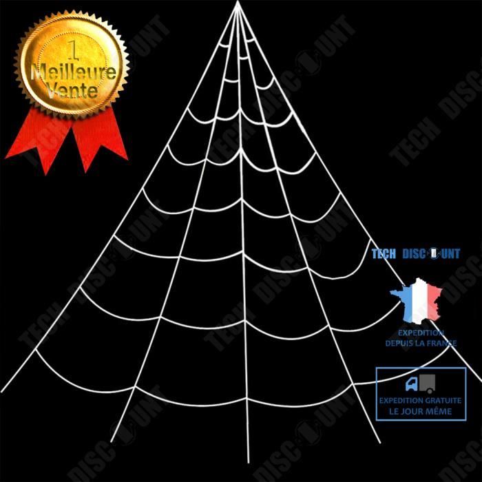 Toile d’Araignée XXL Halloween – Filet Triangulaire 7x5 m