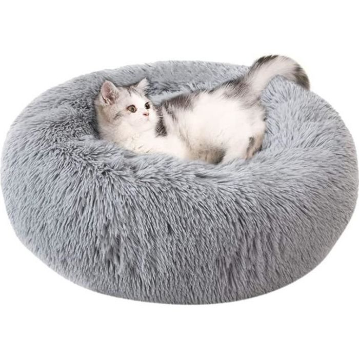 Panier Chien Chat Lit Mignon Pour Animal Domestique Lavable En Peluche 50CM GRIS