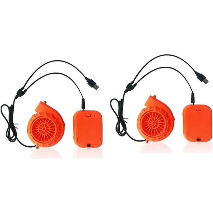 Weewooday Mini Ventilateur USB Costume Gonflable – Souffleur Portable Orange Pour Cosplay, Carnaval, Halloween