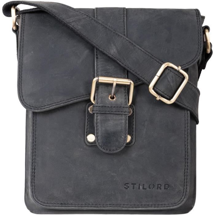 Sacoche Messager En Cuir Vintage Pour Homme - Marron, 9 Pouces, Fait Main
