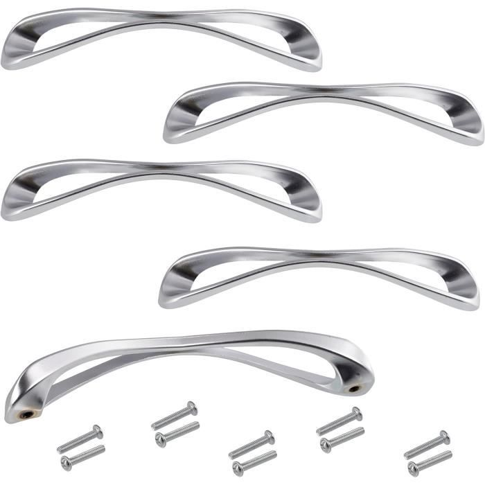 Lot De 6 Poignées De Tiroir En Bois Massif – 128 Mm Entre Trous, Pour Meuble De Cuisine, Placard, Chambre Enfant