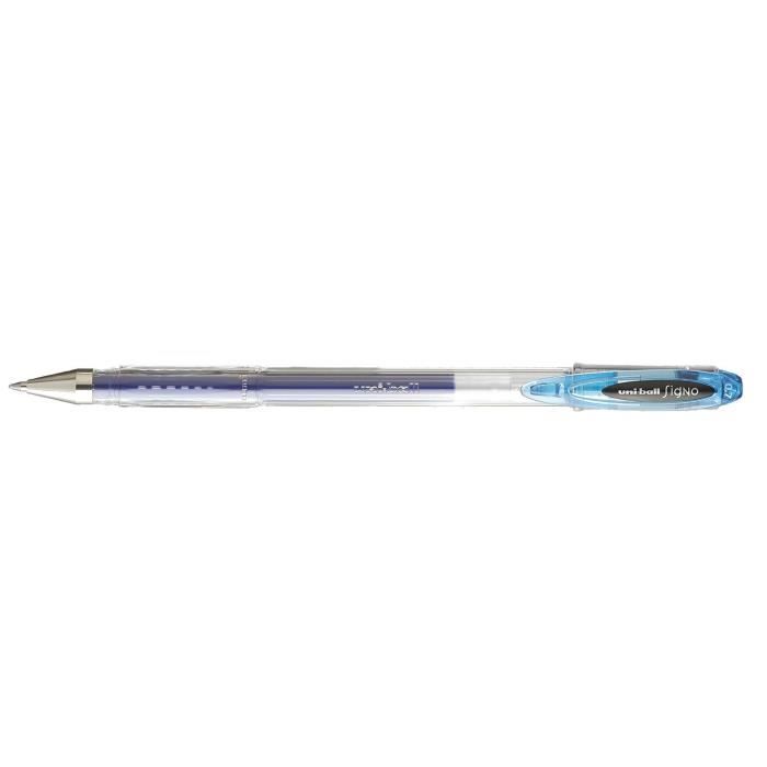 Roller encre gel Signo UM120 Pte Moy. 0,7mm Bleu Turquoise