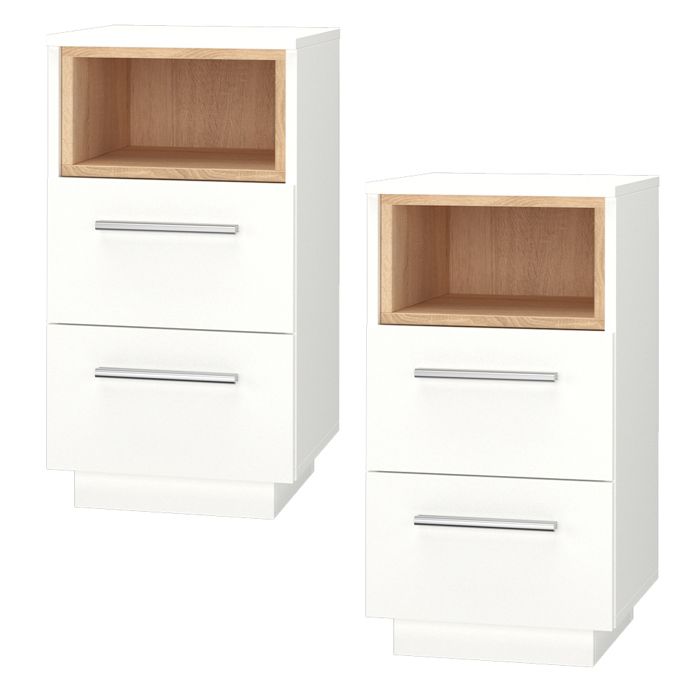 Table de chevet Beatrice Set de 2 Blanc Vicco 36503 Table de chevet Beatrice Set de 2 Blanc Vicco 36503