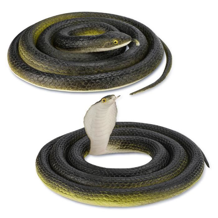 Vert Zubite Jouets de Serpent Émulation Serpent en Caoutchouc Figurine danimaux,120cm
