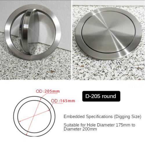 Couvercle Poubelle Acier Inoxydable Avec Bec - Couvercle Encastré Plan De Travail Cuisine Silencieux