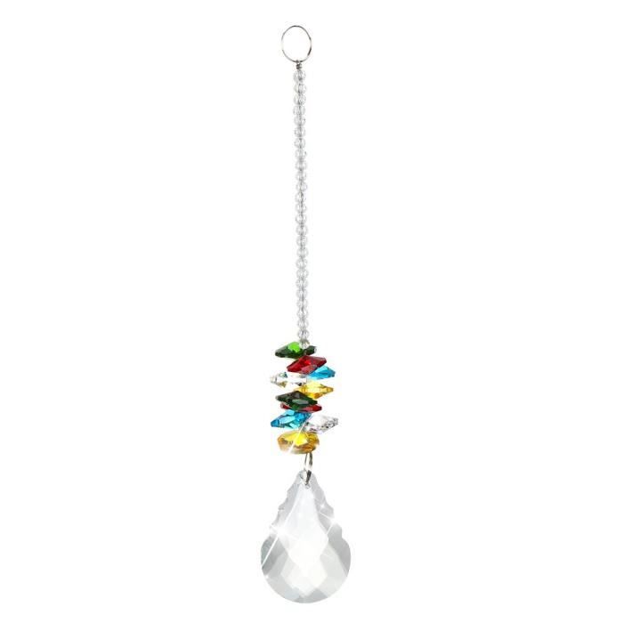 Lot De 6 Pendentifs Prismes Cristal Transparent - Décoration Arc-en-Ciel Pour Maison Jardin Fête