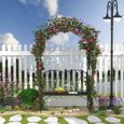 Arche de jardin avec banc 2 places Outsunny arche à rosiers pour plantes grimpantes, fleurs - décorer jardin mariage cérémonie-1