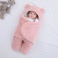 Universelle Sac de Couchage Bébé Hiver Couverture Emmaillotage Bébé Produits pour bébés longueur 62cm 0-1 mois Rose-1