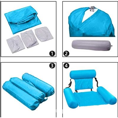 ARONTOME Hamac Flottant pour Piscine, Gonflable Hamac d'eau avec Filet